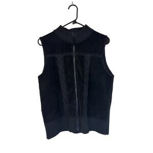 Designers Original Black‎ Suede Vest Woman Size Small